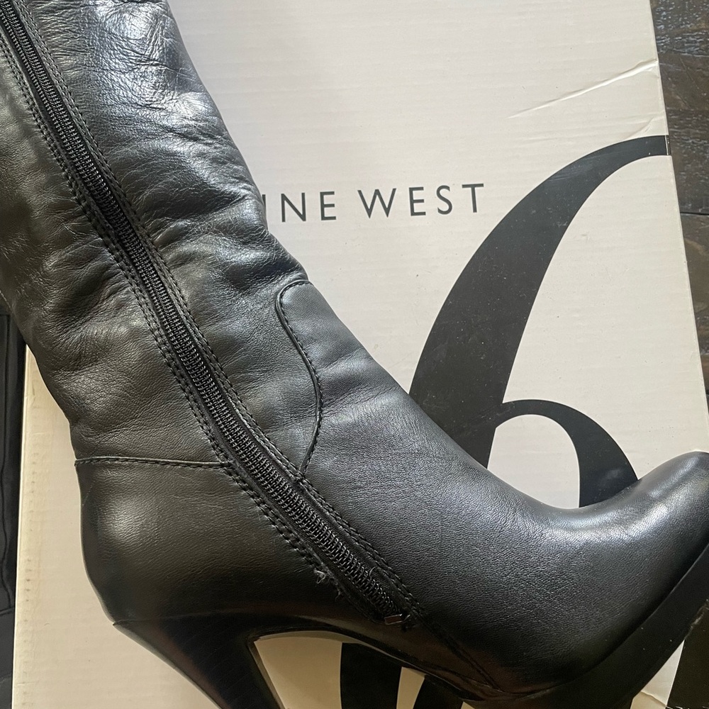 Leather Nine West High Knee Boots size 7